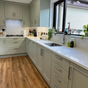 kitchen clean wood flooring