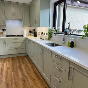 kitchen clean wood flooring