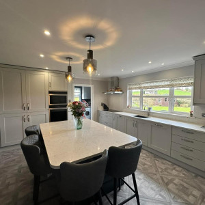 overview of new kitchen clean