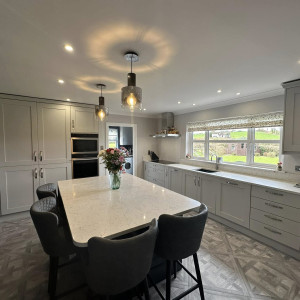 lighting marble table kitchen