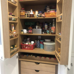 pantry cupboard opened