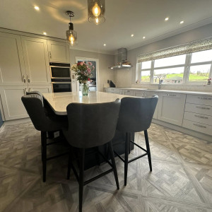 clean newly installed kitchen