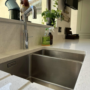 sink close up installed