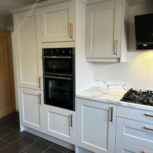 clean kitchen rose gold brass handles