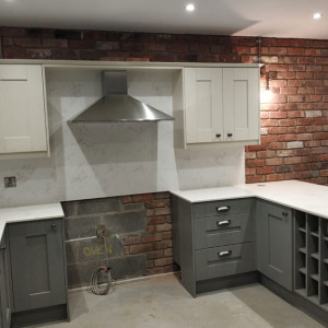 kitchen design no oven installed yet